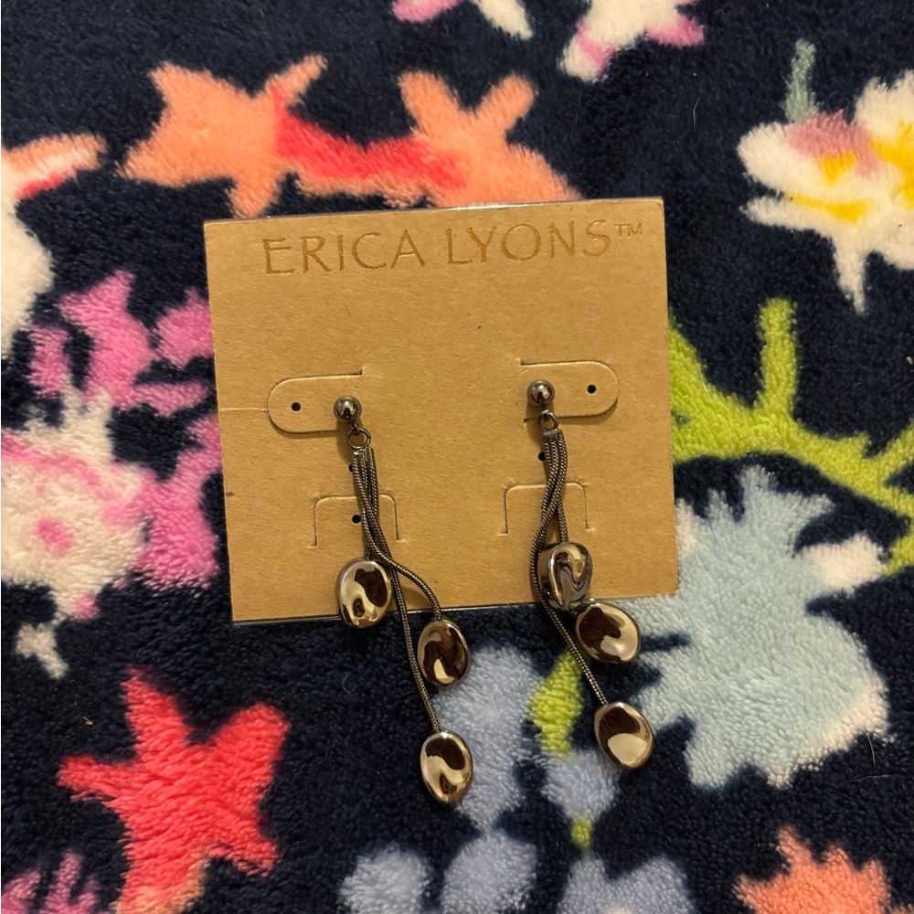 Erica Lyons Gold and Silver Tone Earrings